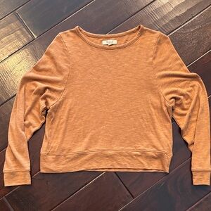 Madewell Highpoint Dolman-Sleeve Tee - Heather Rust - Size Small